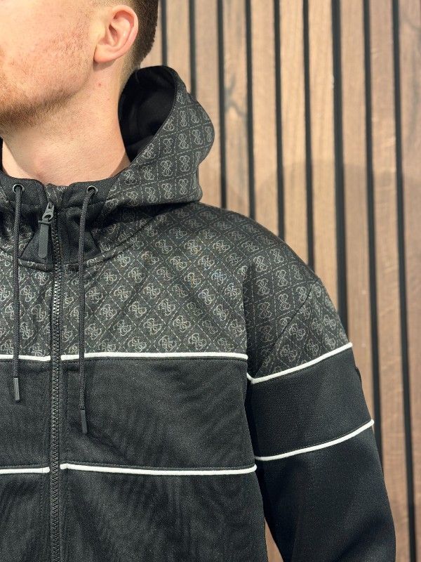 Guess Active - Anoki 4G Zip Hoodie Sweatshirt - Zwart