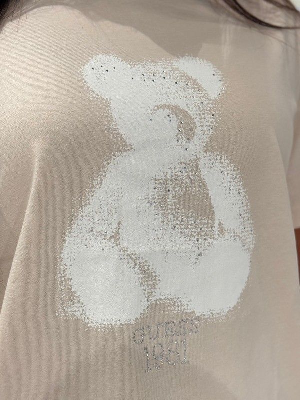 Guess Active - Bear Ss T-shirt - Beige