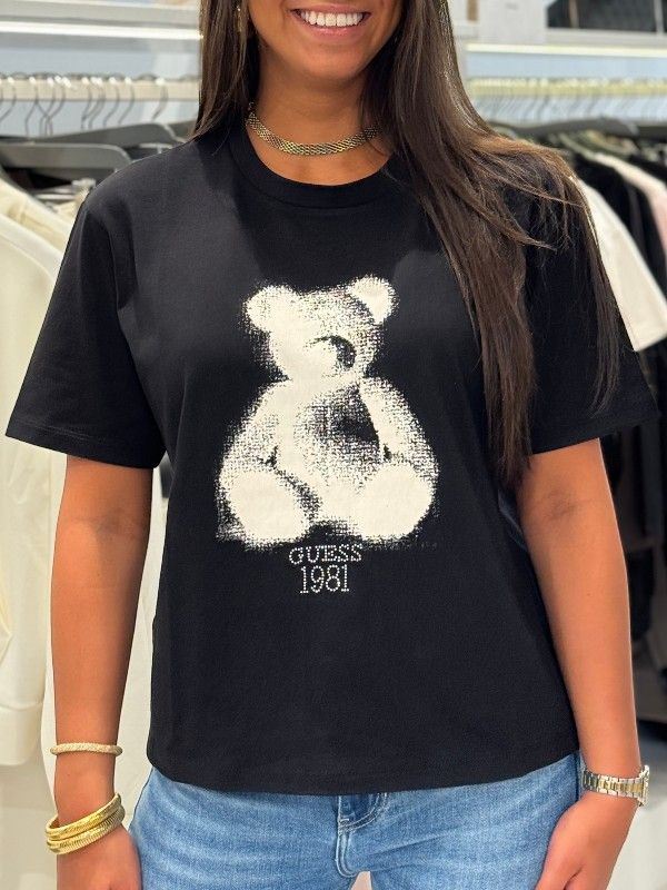 Guess Active - Bear Ss T-shirt - Zwart
