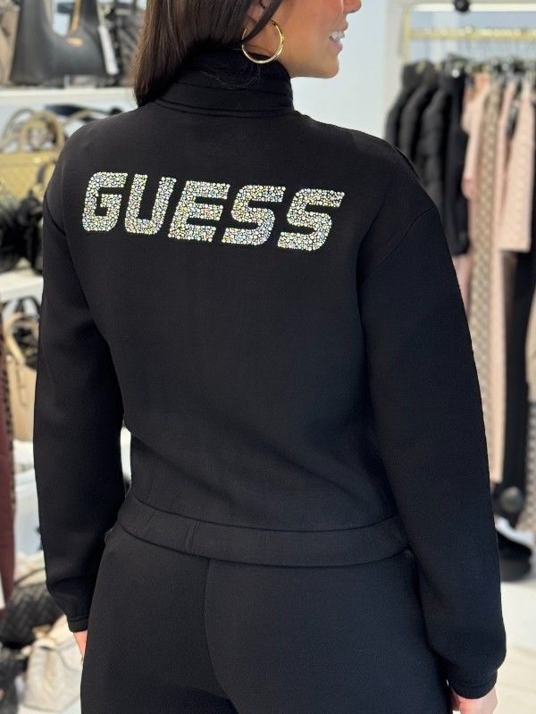Guess Active - Cecilia Scuba Zip Sweatshirt - Zwart