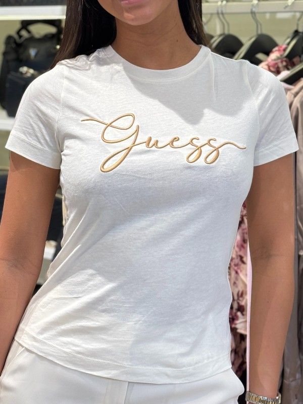 Guess Active - Circe Ss Cn T-shirt - Beige