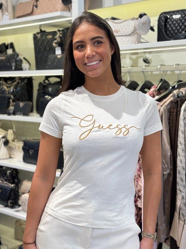 Guess Active - Circe Ss Cn T-shirt - Beige