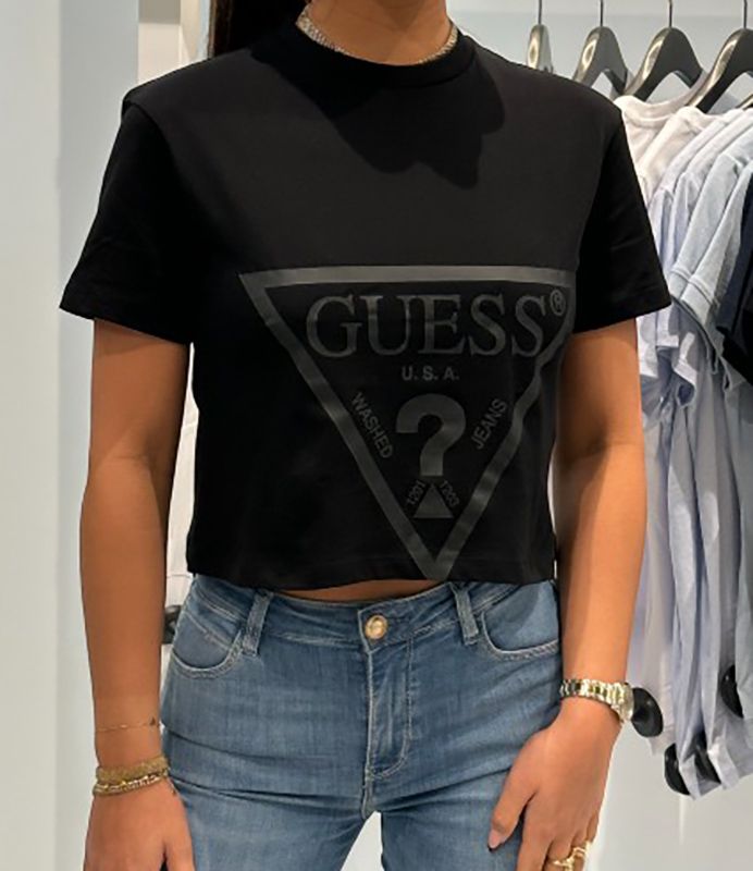 Guess Active - Adele Crop T-shirt - Zwart