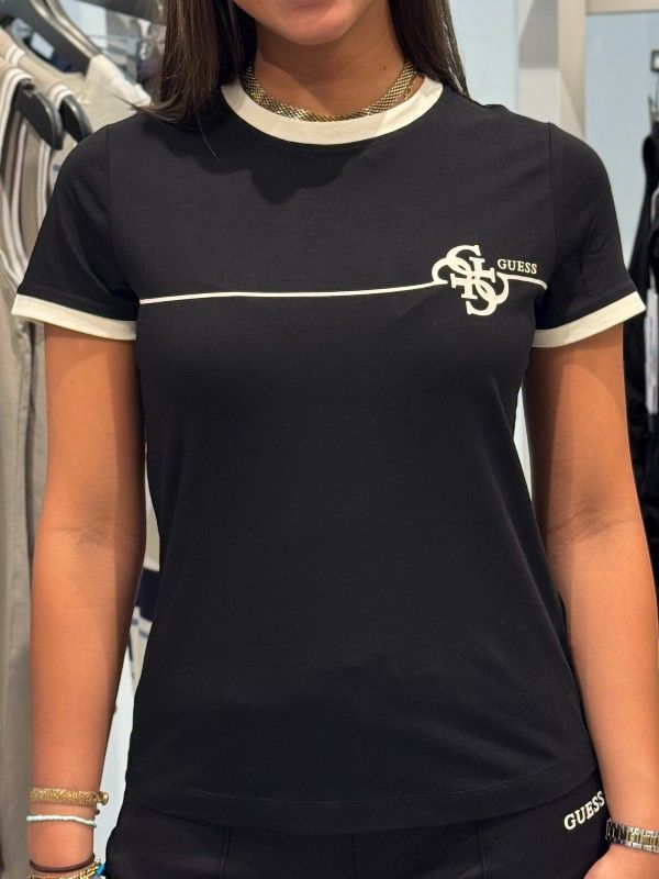 Guess Active - Carmen Ss Cn T-shirt - Zwart
