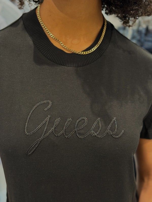 Guess Active - Dora Knit-Collar Tee - Zwart