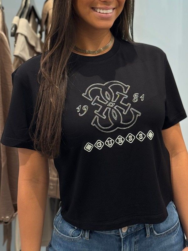 Guess Active - Gabi Ss Cn T-shirt - Zwart