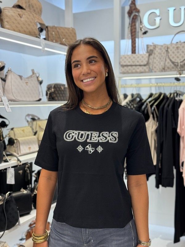 Guess Active - Gloria Boxy T-shirt - Zwart