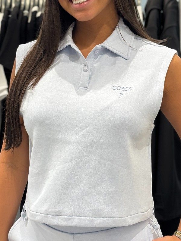 Guess Active - Habi Crop Sleeveless Polo - Blauw