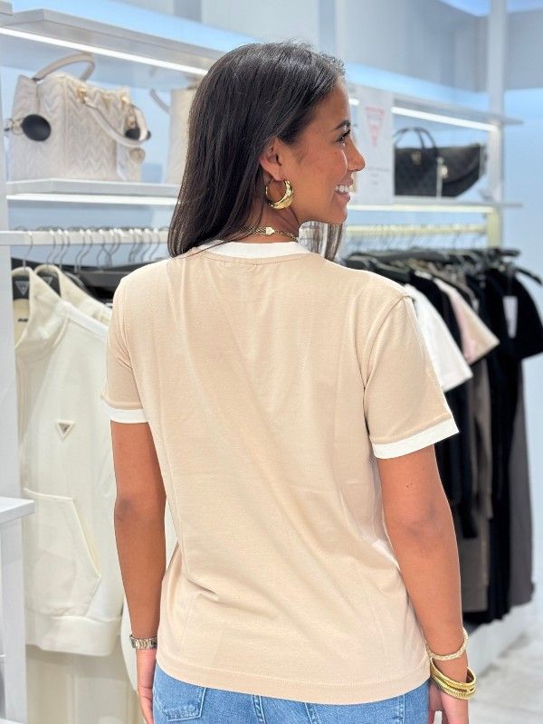Guess Active - Hoshi Cn Ss T-shirt - Beige