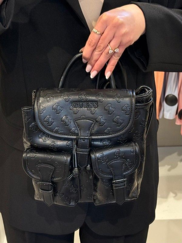 Guess Active - Litzy 4G Debossed Back Pack - Zwart