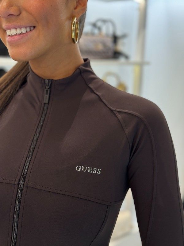 Guess Active - Margot Ls Zip Active Top - Bruin