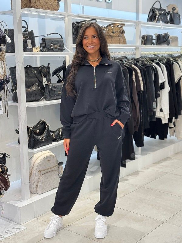 Guess Active - Nat Half-Zip Sweatshirt - Zwart