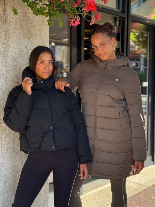 Guess Active - New Aleta Long Puffer Jacket - Groen
