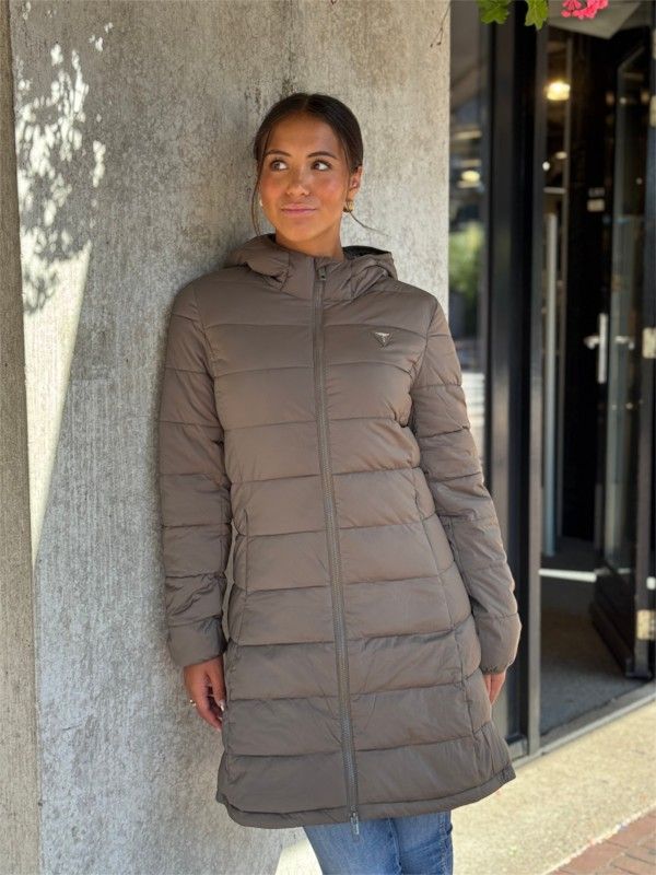Guess Active - New Aleta Long Puffer Jacket - Groen