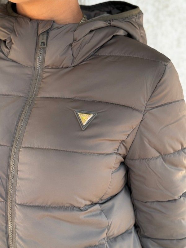 Guess Active - New Aleta Long Puffer Jacket - Groen