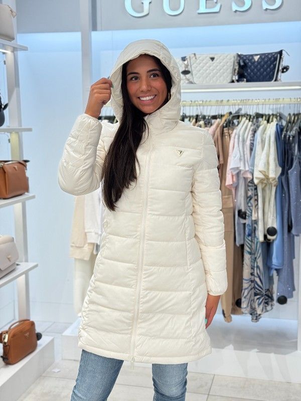 Guess Active - New Aleta Long Puffer Jacket - Wit