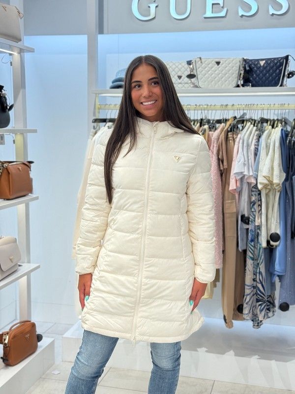 Guess Active - New Aleta Long Puffer Jacket - Wit