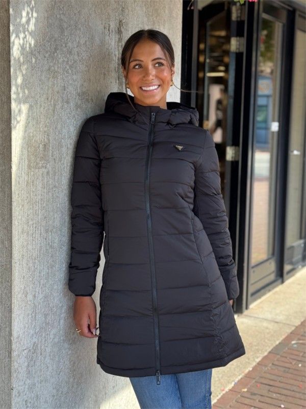 Guess Active - New Aleta Long Puffer Jacket - Zwart