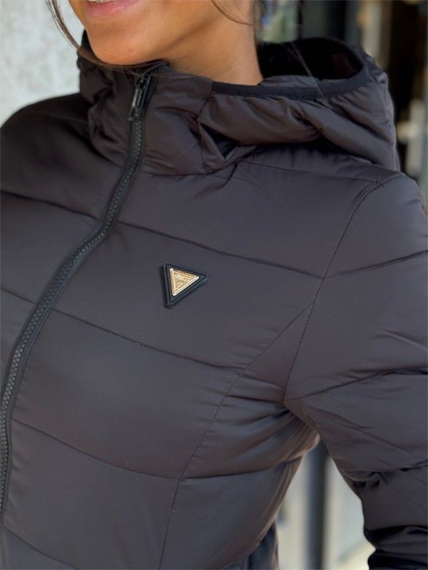 Guess Active - New Aleta Long Puffer Jacket - Zwart
