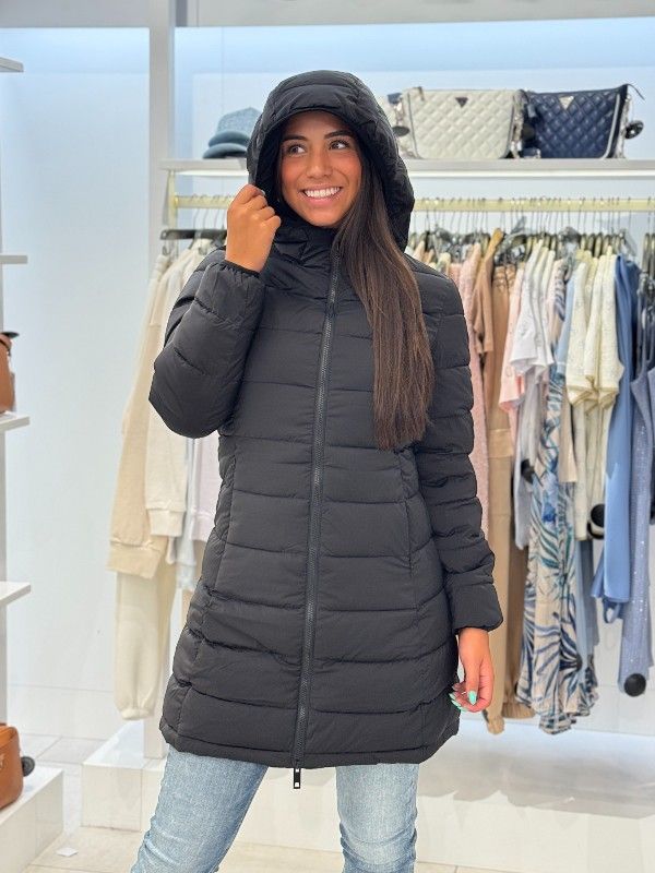 Guess Active - New Aleta Long Puffer Jacket - Zwart
