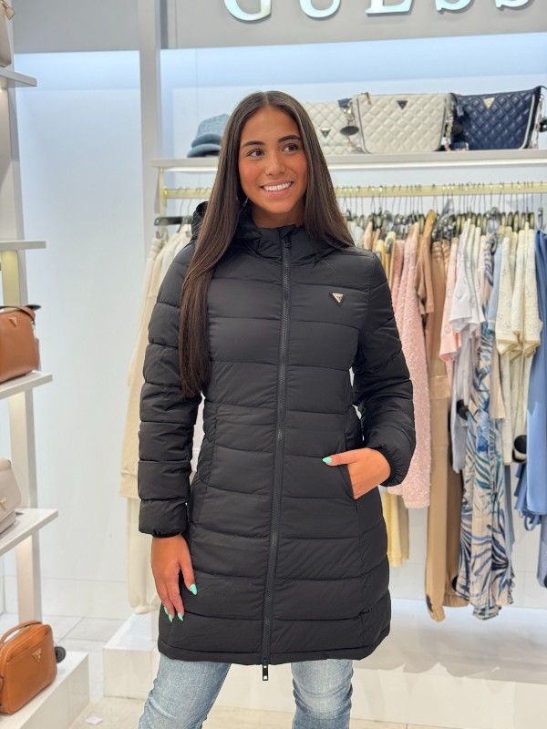 Guess Active - New Aleta Long Puffer Jacket - Zwart