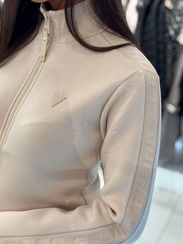 Guess Active - New Allie Scuba Zip Sweatshirt - Beige