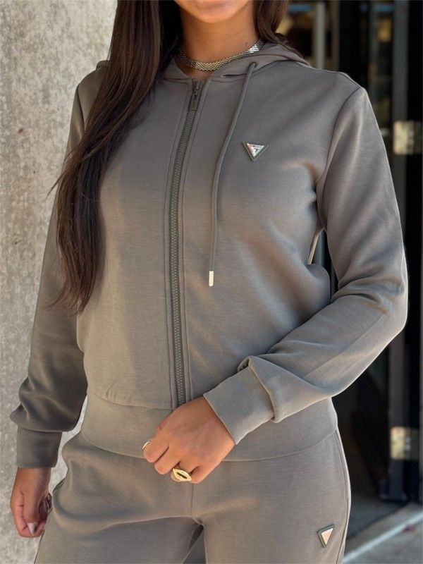 Guess Active - Olympe Full Zip Hoodie Sweatshirt - Groen