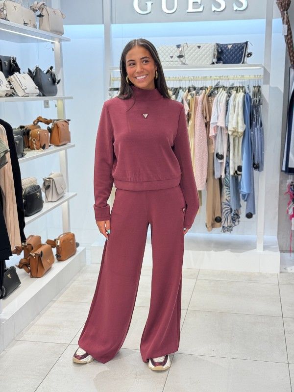 Guess Active - Olympe Wide Leg Pants - Rood