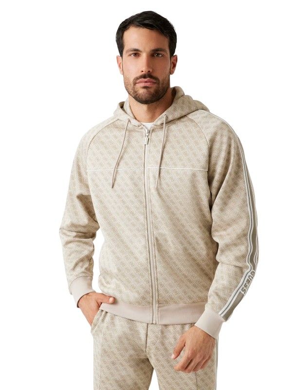 Guess Active - Parimo 4G Full Zip Sweatshirt - Beige