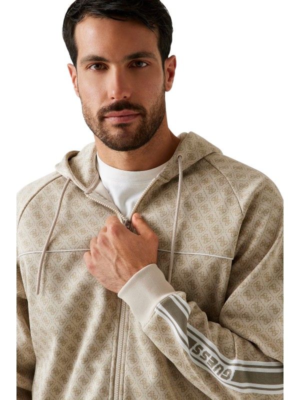 Guess Active - Parimo 4G Full Zip Sweatshirt - Beige