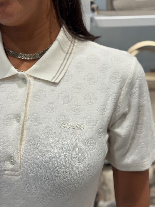 Guess Active - Peony Aop Ss Polo - Wit