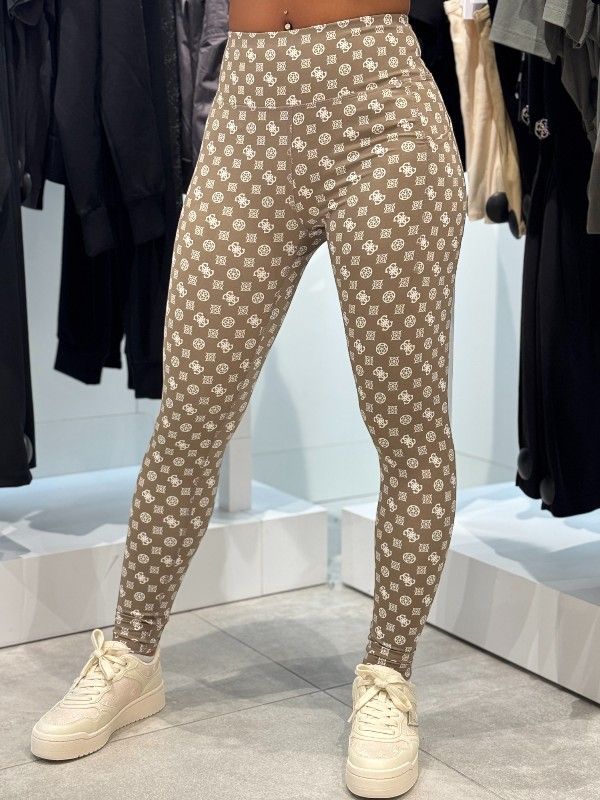 Guess Active - Peony Logomania Leggings 4/4 - Bruin