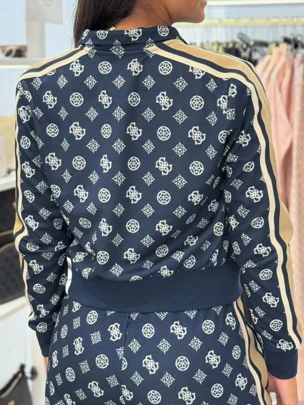 Guess Active - Peony Taped Fullzip Sweatshirt - Blauw