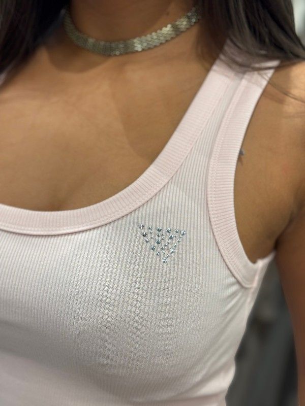 Guess Active - Silvy Rib Tank Top - Roze