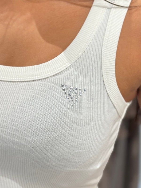 Guess Active - Silvy Rib Tank Top - Wit