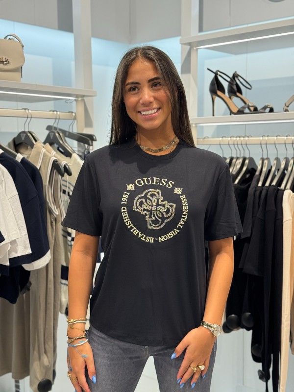 Guess Active - Carla Ss Boxy Tee - Zwart