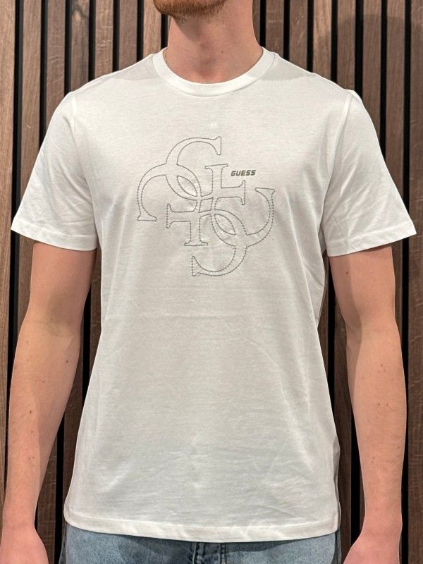 Guess Active - Tiberio Cn Ss T-shirt - Wit