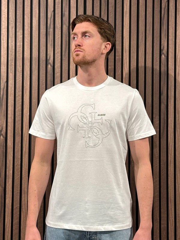 Guess Active - Tiberio Cn Ss T-shirt - Wit