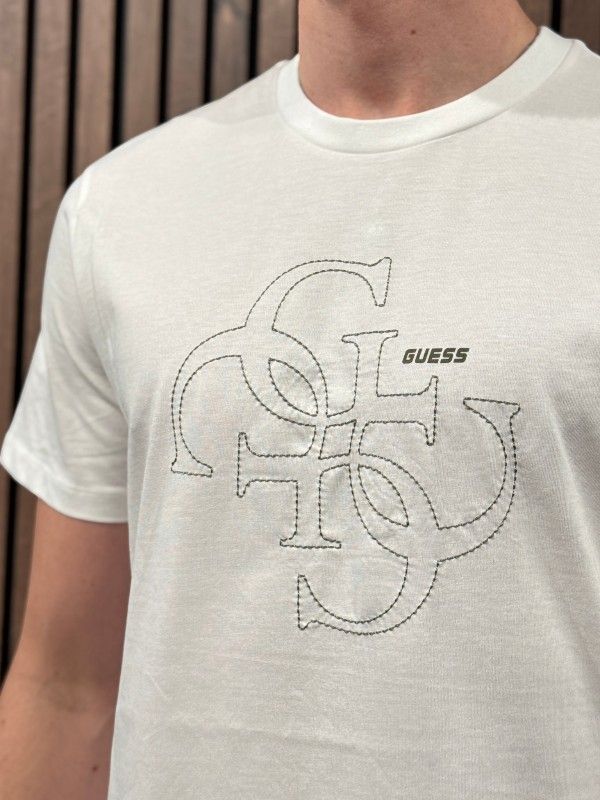 Guess Active - Tiberio Cn Ss T-shirt - Wit