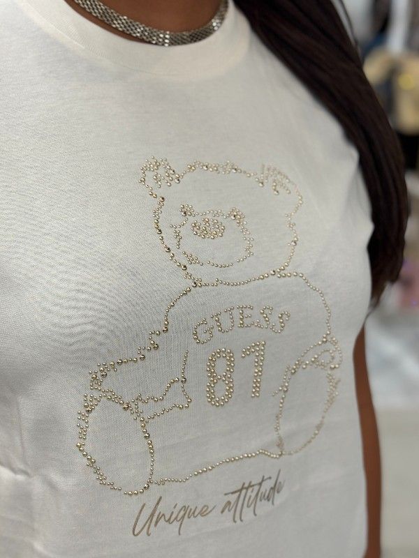 Guess Active - Unique Attitude Ss T-shirt - Beige