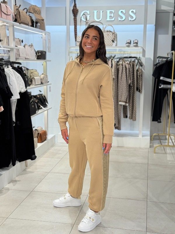 Guess Active - Maryella Full Zip Sweatshirt - Beige