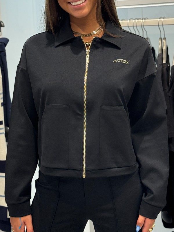 Guess Active - Carla Crop Zip Jacket - Zwart