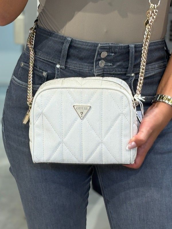 Guess - Aldina Camera Crossbody - Wit