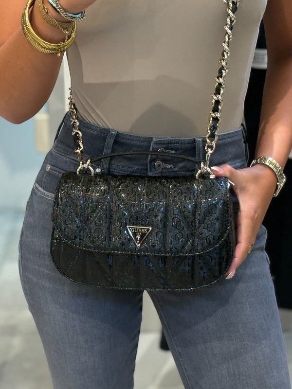 Guess - Aldina Top Handle Flap - Zwart