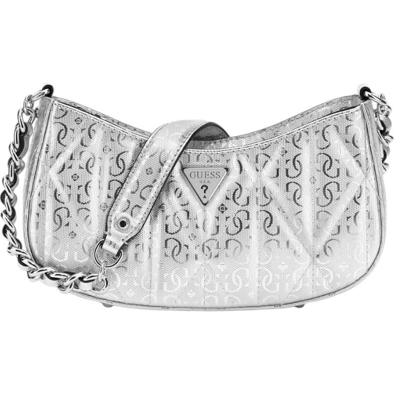 Guess - Aldina Top Zip Shoulder bag - Zilver
