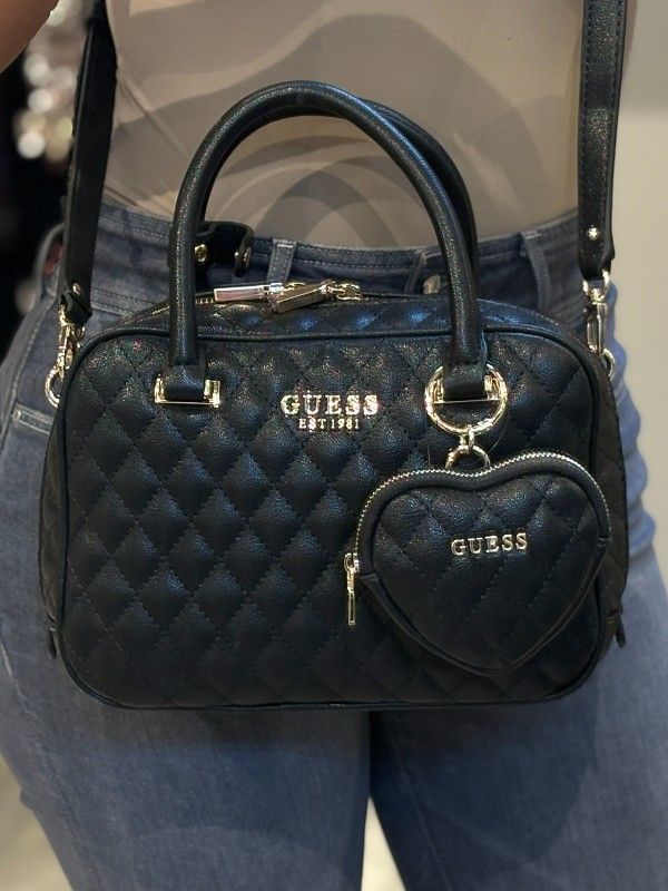 Guess - Atabey Box Satchel - Zwart