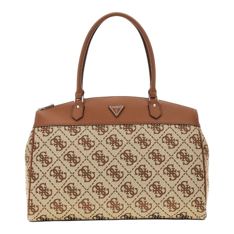 Guess - Audrey Logo Deluxe Dome Tote - Cognac