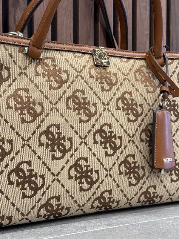 Guess - Audrey Logo Girlfriend Satchel - Bruin