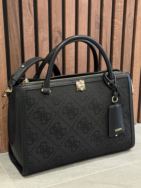Guess - Audrey Logo Girlfriend Satchel - Zwart