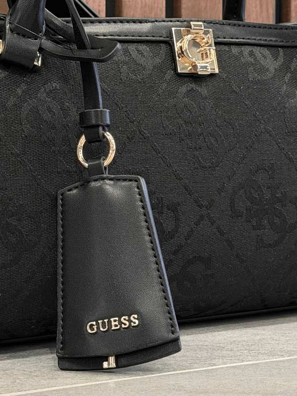 Guess - Audrey Logo Sml Gfrnd Satchel - Zwart